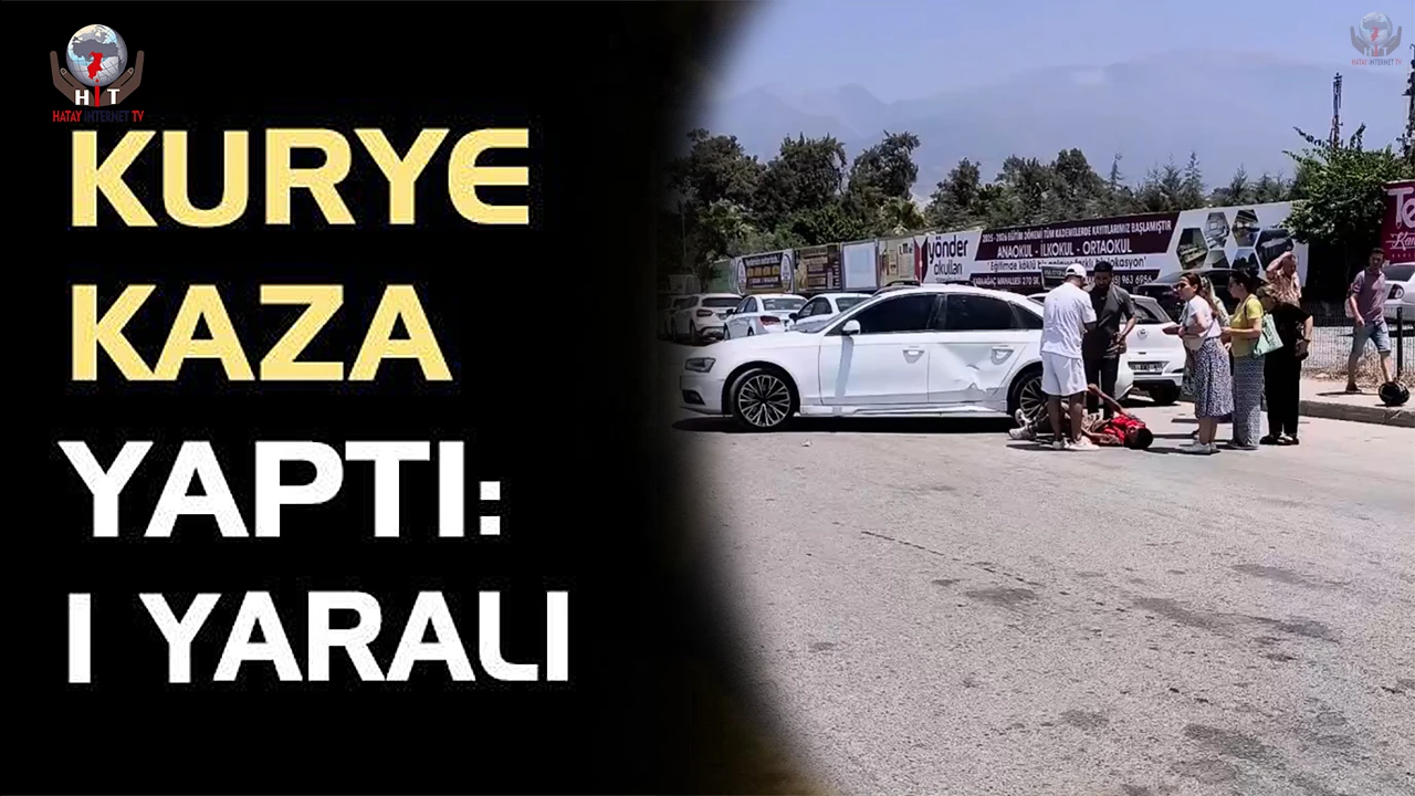 Hatayda motosikletli kurye kaza yaptı: 1 yaralı