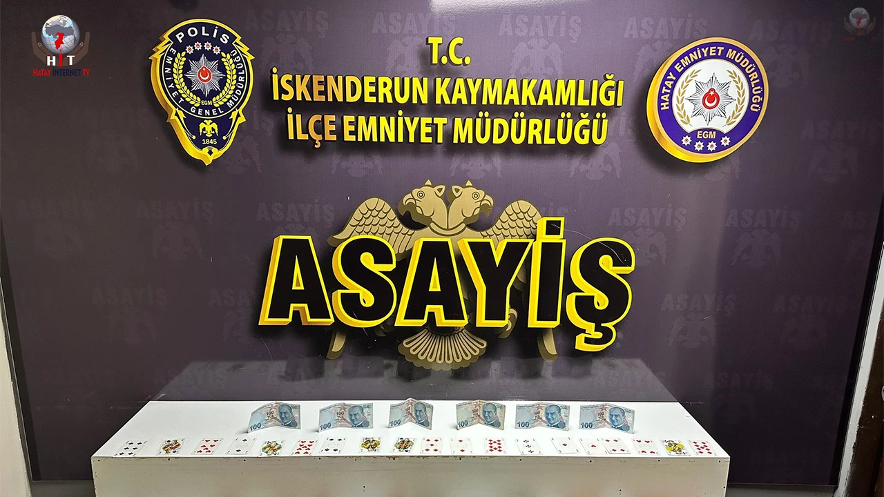 İskenderun’da kumar oynarken yakalanan 4 şahsa 36 bin 988 TL para cezası
