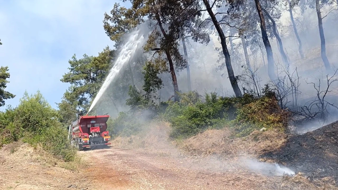 Manavgatta ormanlık alan yangınında 3 hektar alan zarar gördü