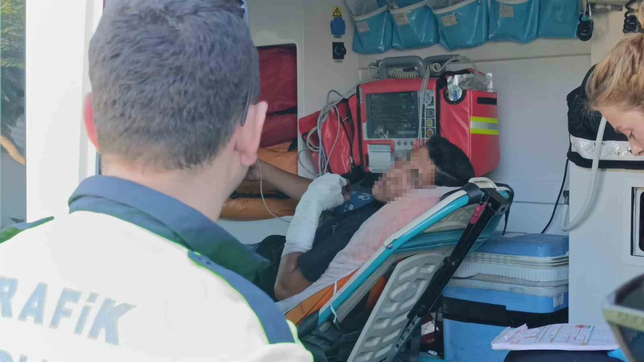 Motosikletle kaza yapıp yaralandı, polise bisikletle yaptım dedi