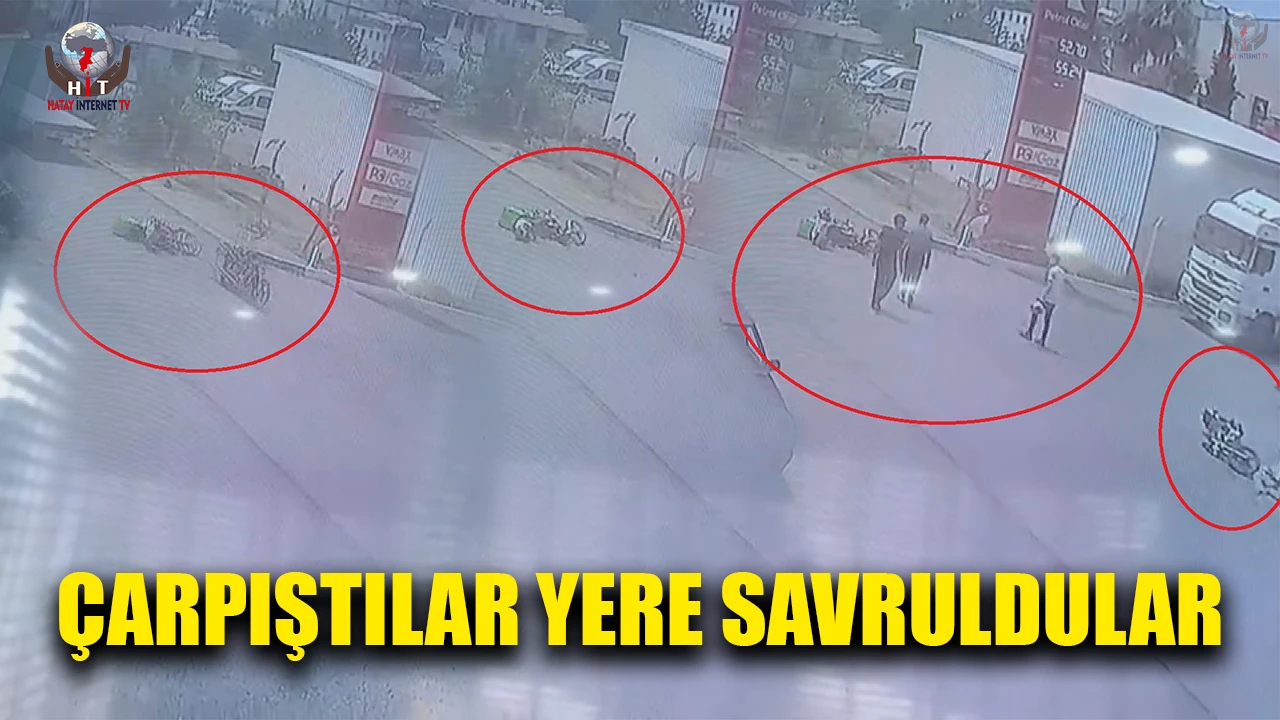 Motosikletlerin çarpışmasıyla yere savruldular