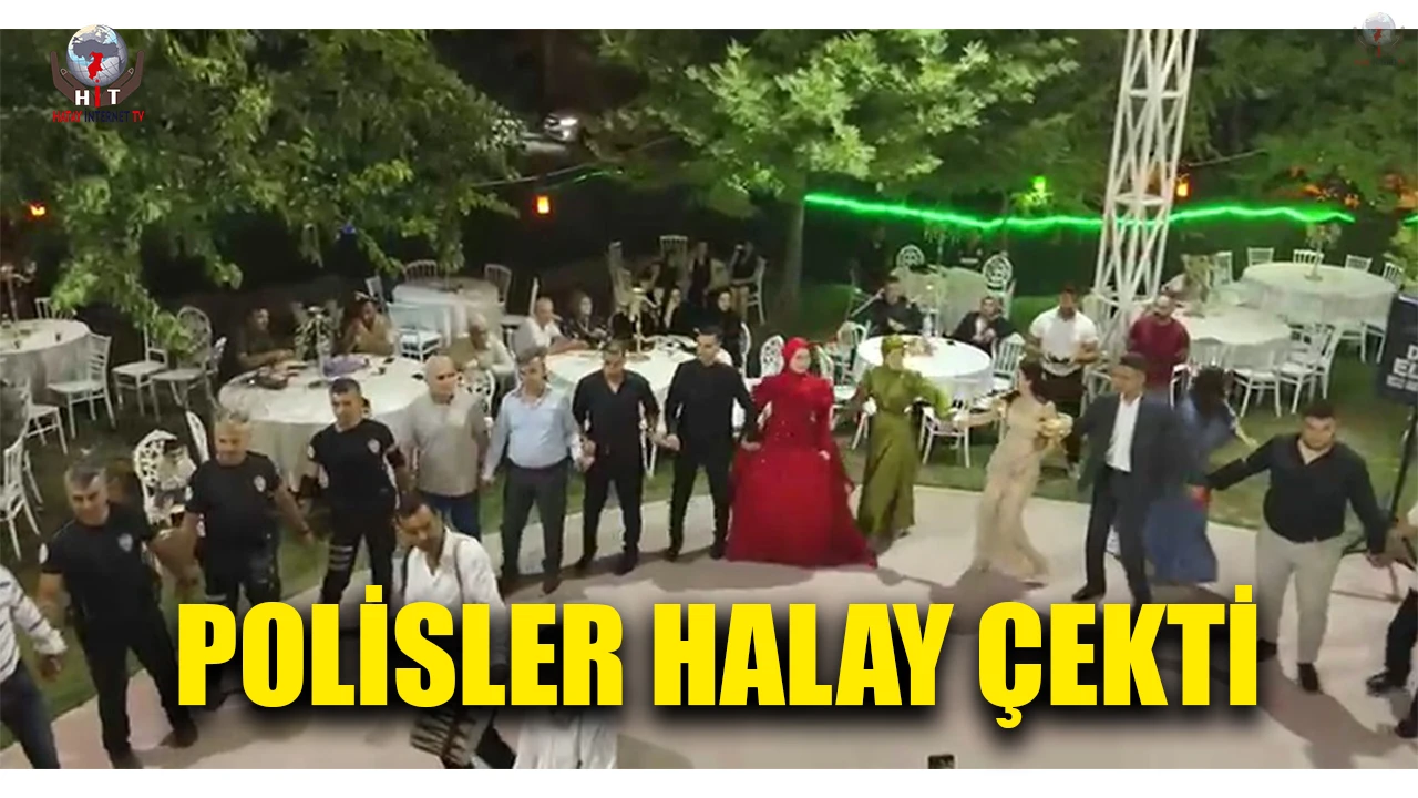 Polisler, küçük yaştayken babası vefat eden polis kızının kına gecesinde halay çekti