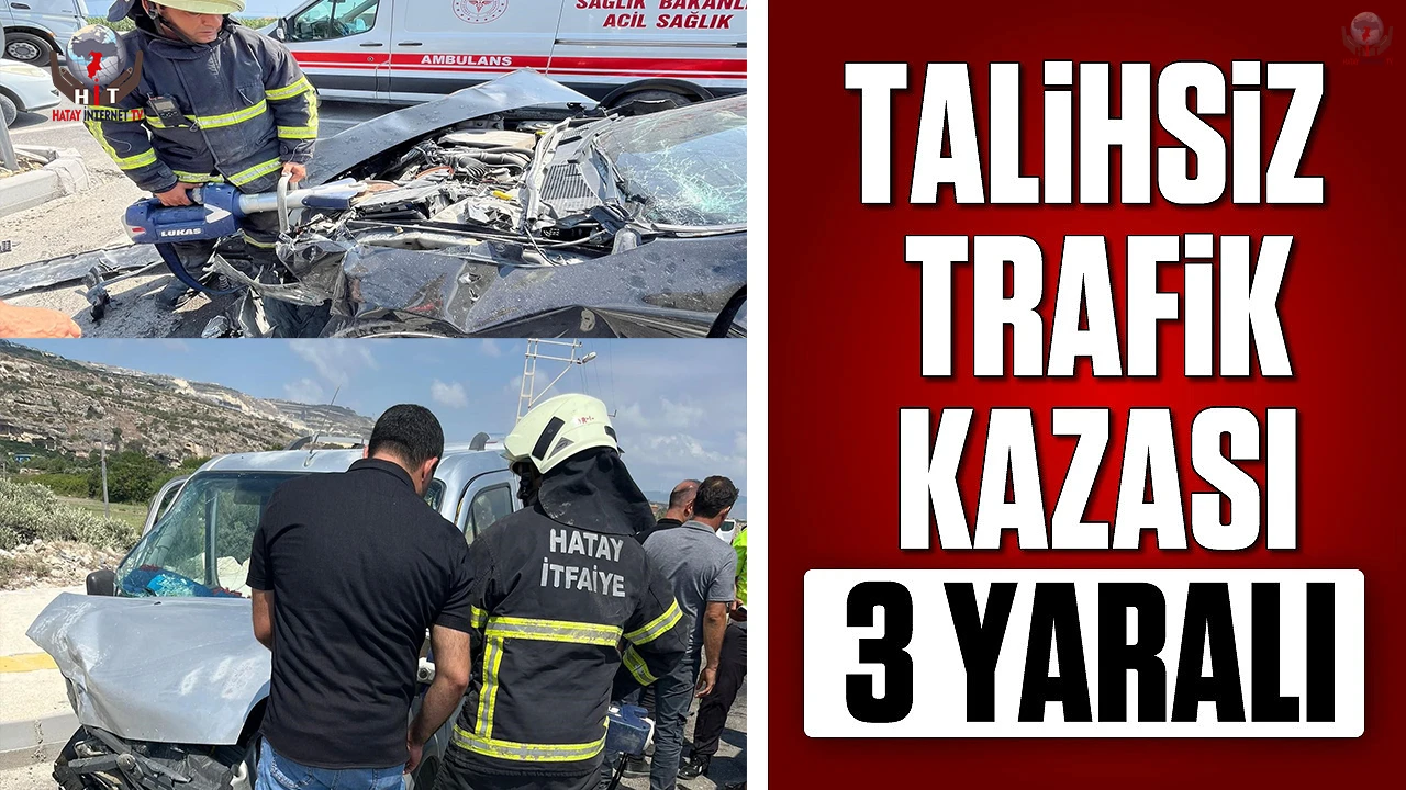 Samandağda trafik kazası: 3 yaralı