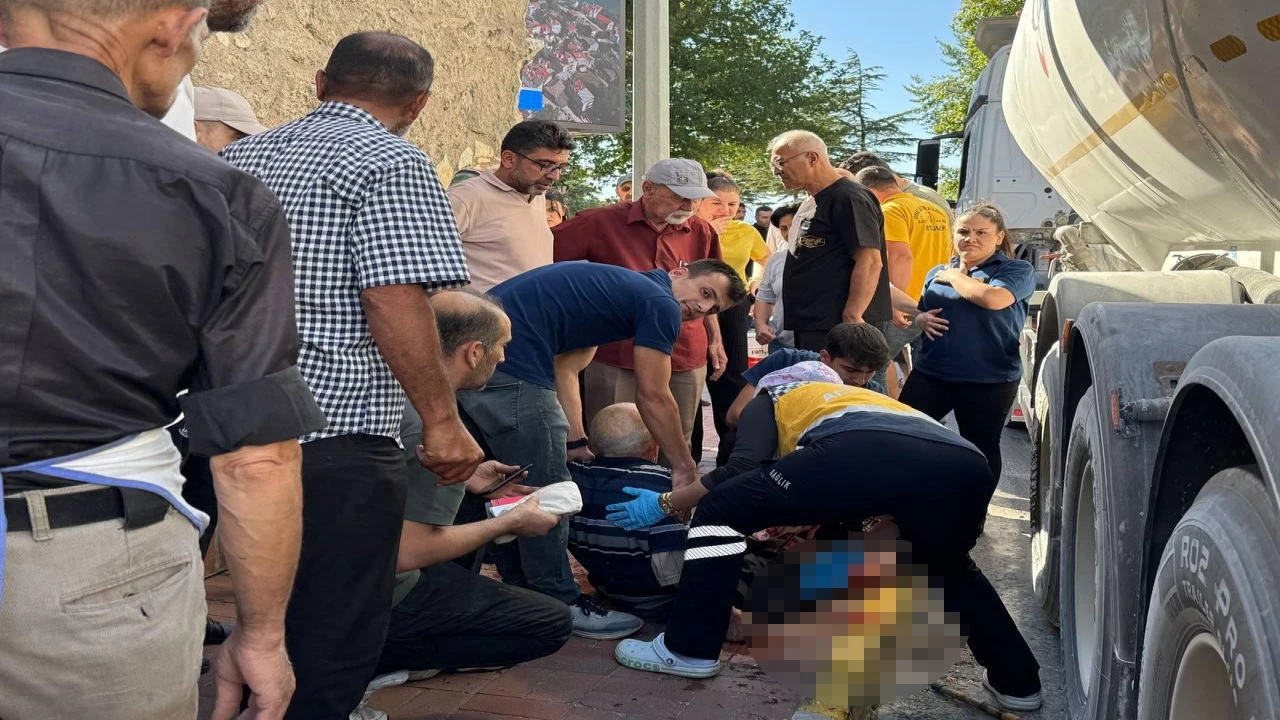 Tırın çarptığı yaşlı adam yaralandı