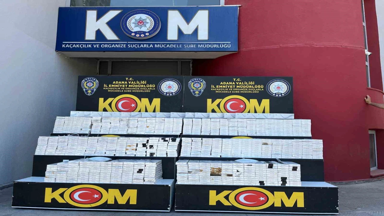 Adanada 12 milyon makaron ve 725 kilogram tütün ele geçirildi