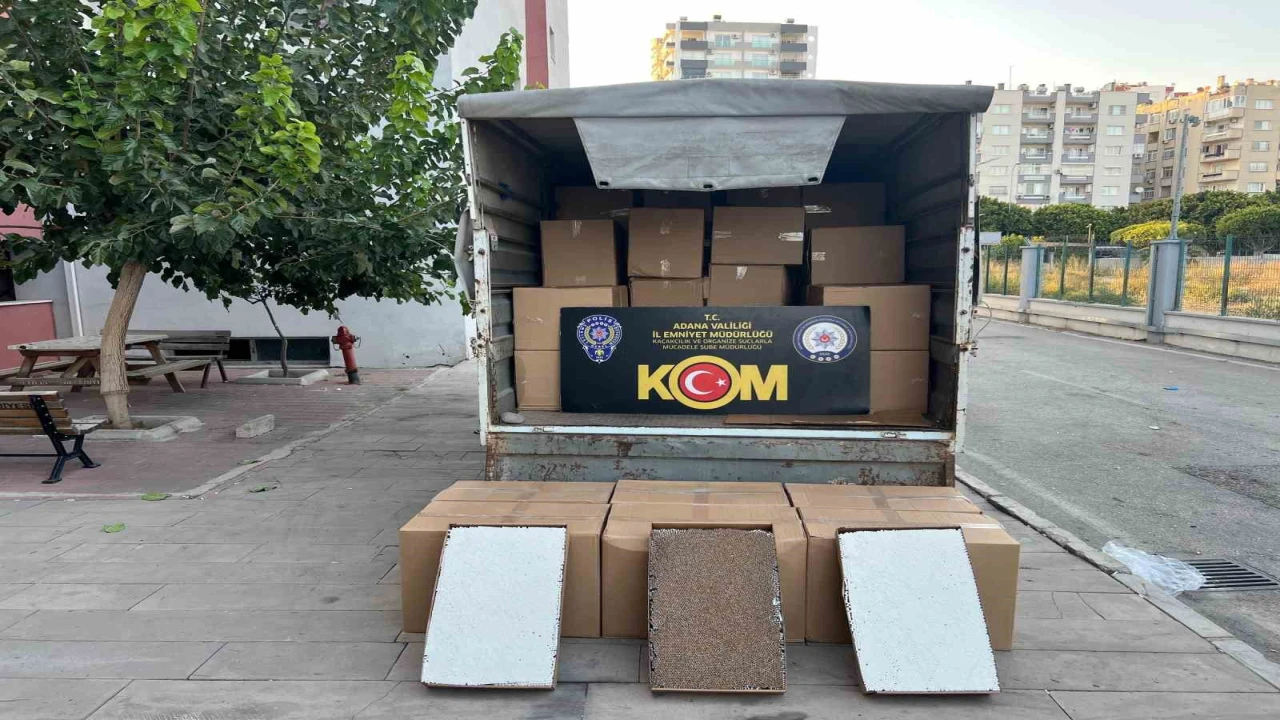 Adanada 6 milyonluk kaçak doldurulmuş sigara ele geçirildi