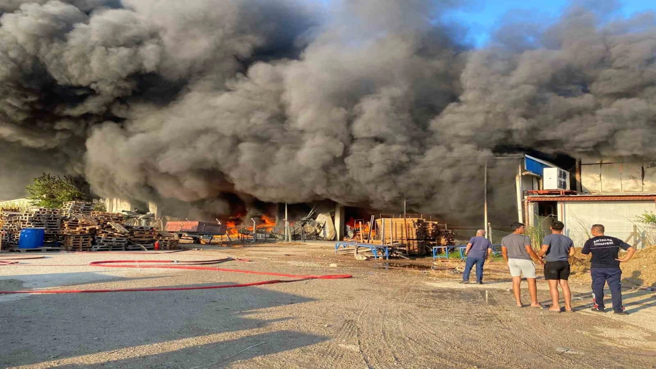 Antalyada 2 depo yangında küle döndü