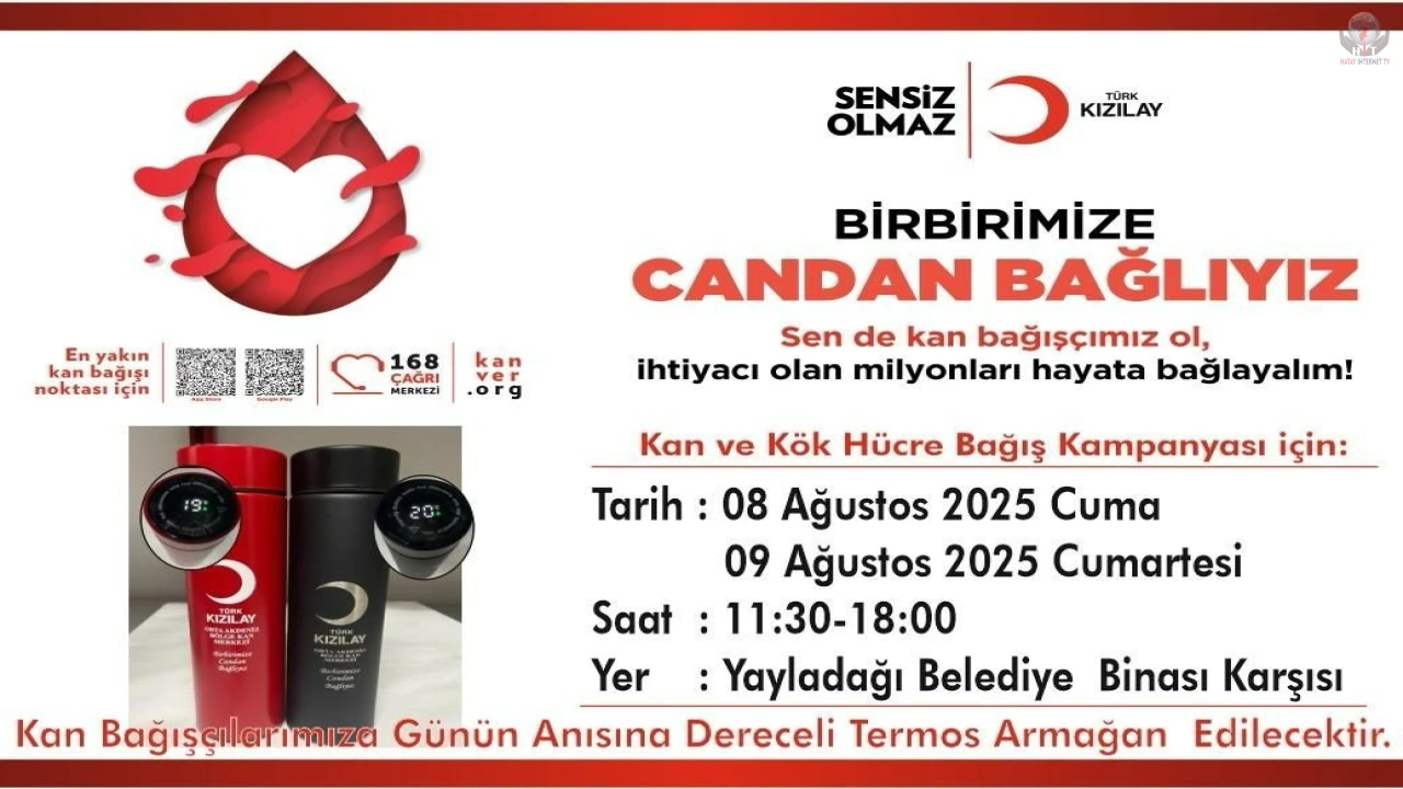 BAŞKAN YALÇIN’DAN KAN BAĞIŞINA DAVET