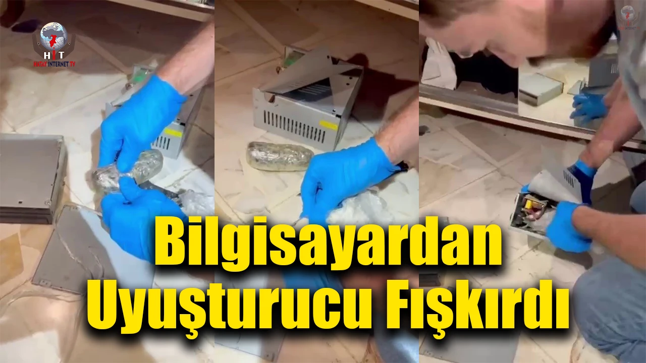 Bilgisayar fanı içerisinden uyuşturucu fışkırdı