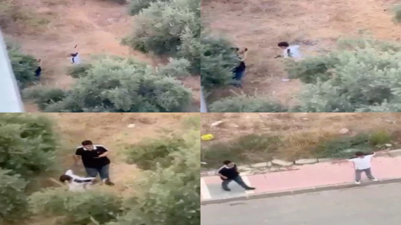 Çocukların tabanca ile tehlikeli oyunu kamerada