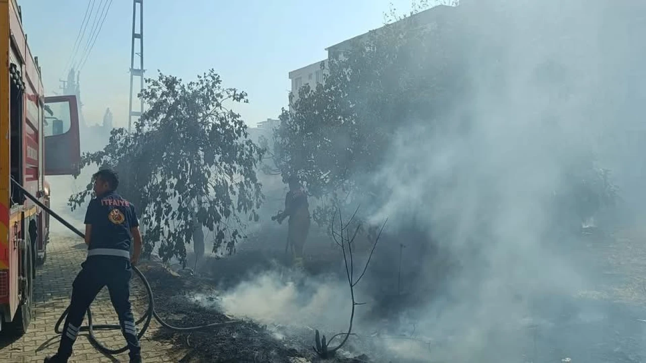 Defnede çadır yangını