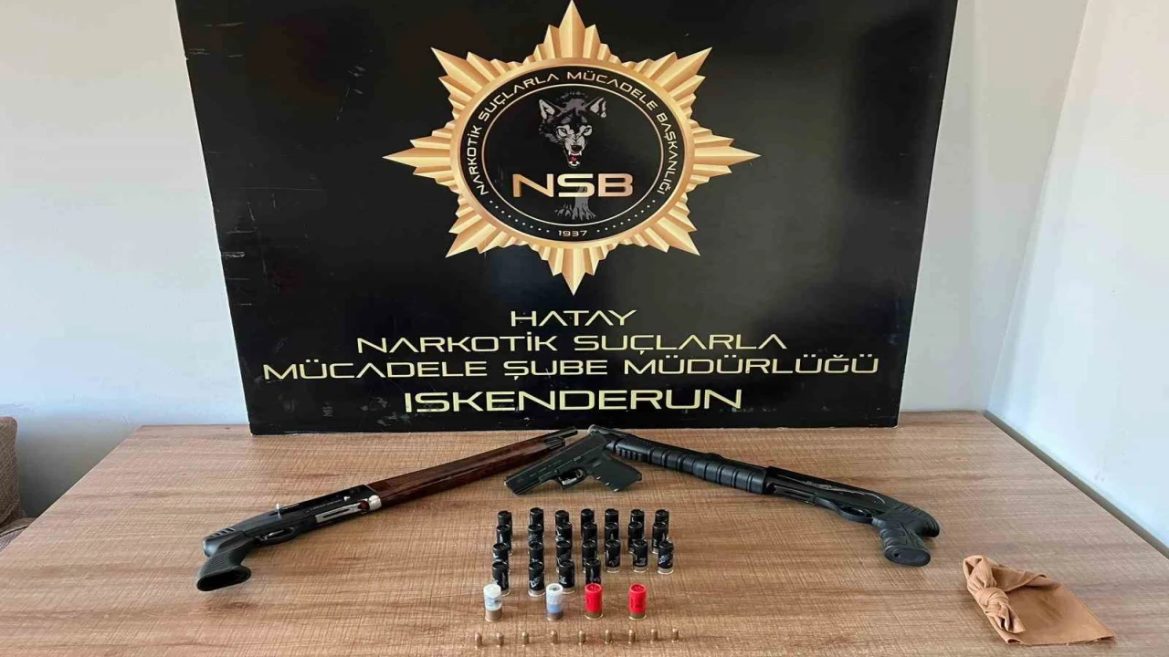 Hatayda uyuşturucu operasyonunda silah ve mühimmat ele geçirildi