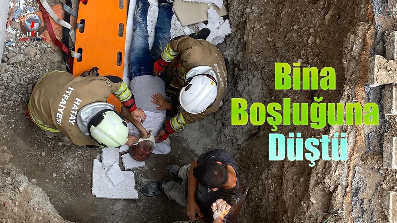 İskenderunda bina boşluğuna düşen şahıs yaralandı