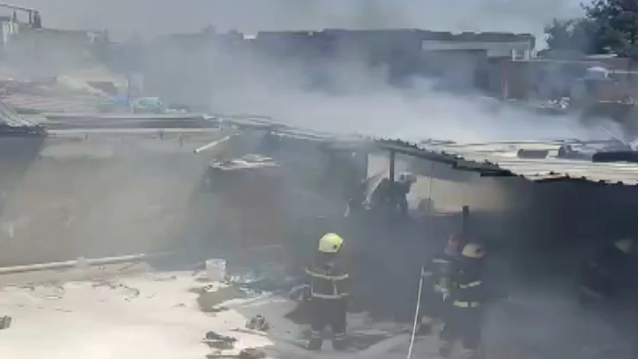 Kahramanmaraşta iş yeri yangını