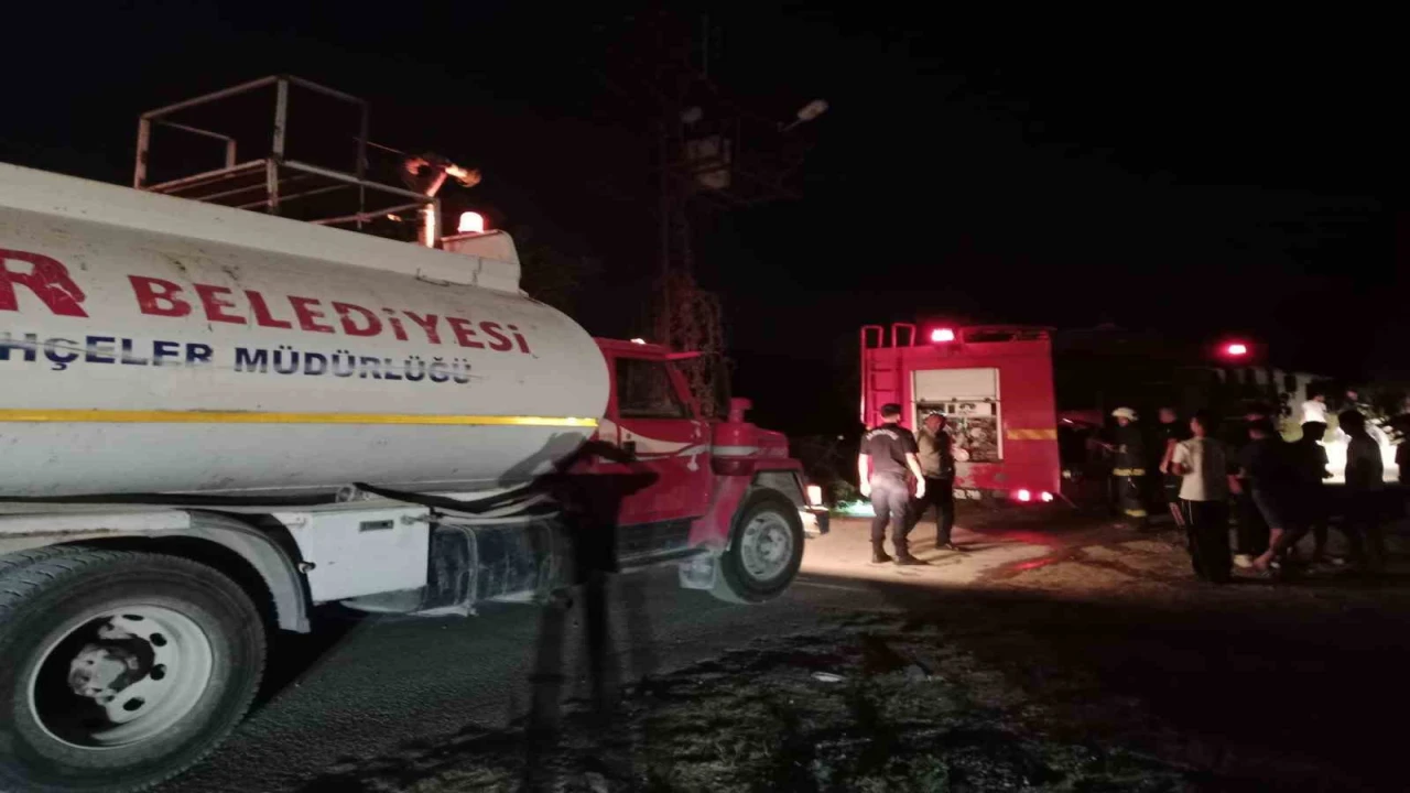 Kemerde trafo yangını