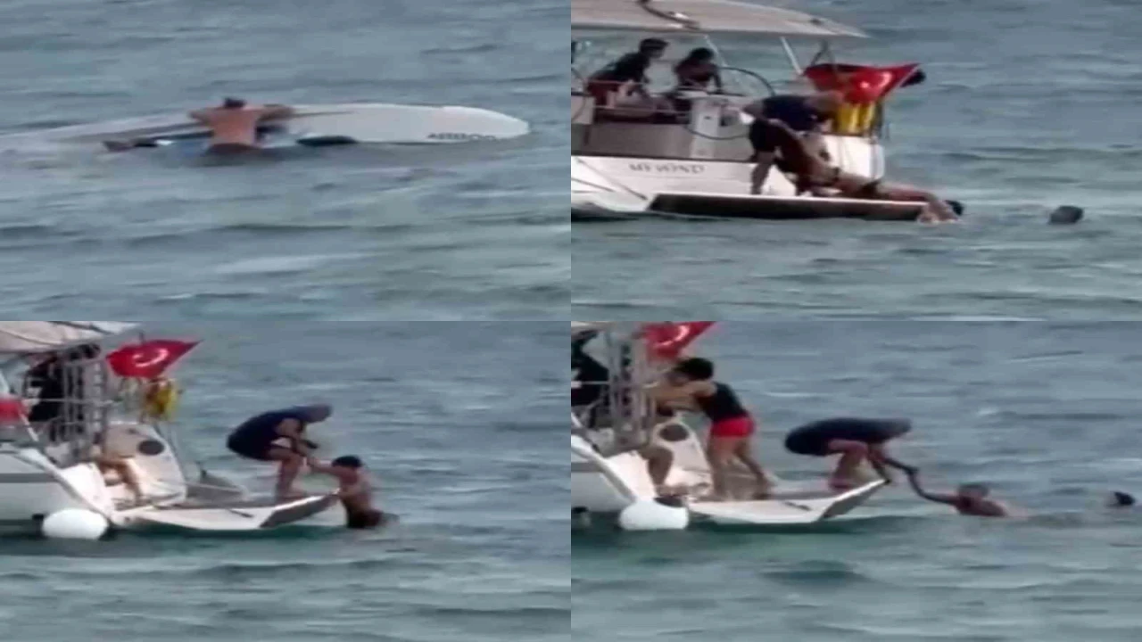 Mersinde 6 kişinin içinde olduğu tekne alabora oldu