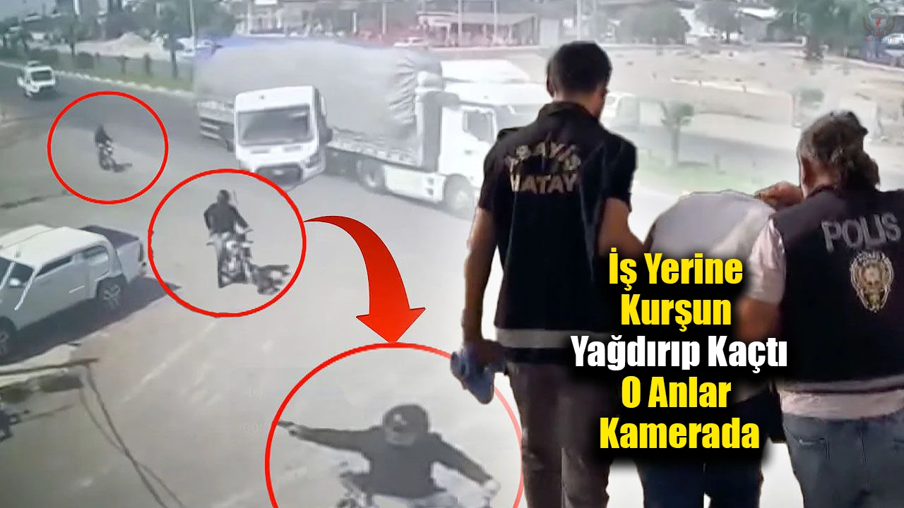 Motosikletli saldırgan iş yerine kurşun yağdırıp kaçtı: O anlar kamerada