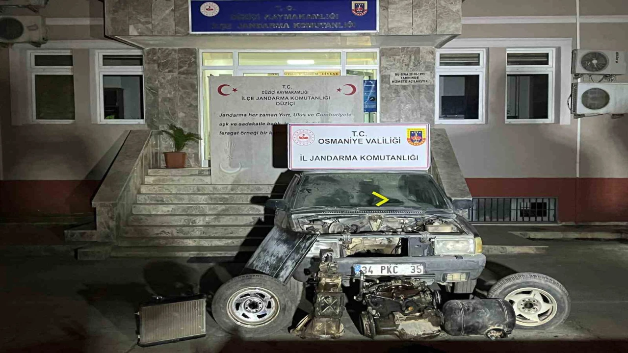 Osmaniyede çalınan otomobil Kahramanmaraşta bulundu: 2 tutuklama