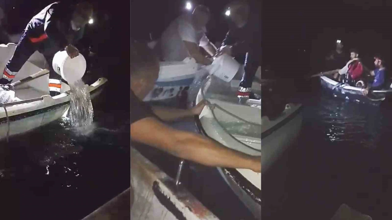 Amatör balıkçıların teknesi alabora oldu, denize düşen 2 kişi kurtarıldı