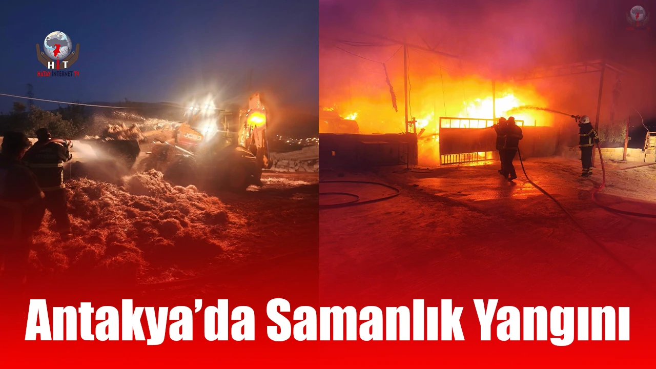 Antakyada samanlık yangını