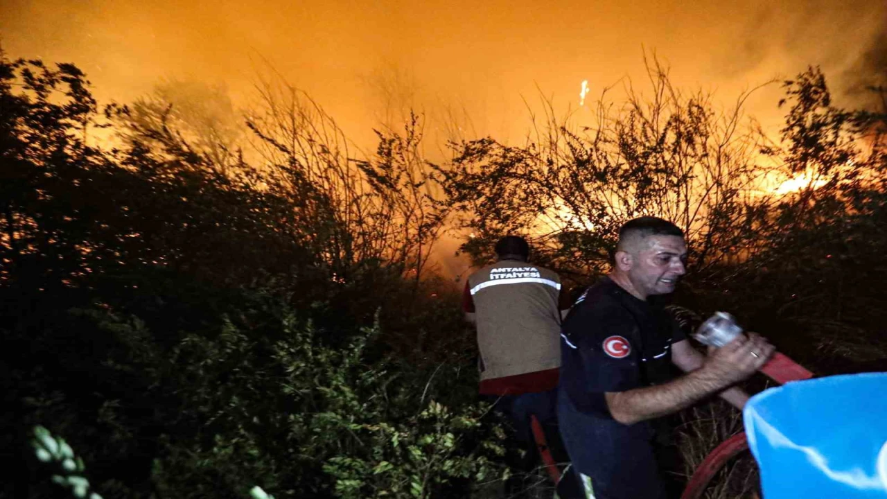 Antalya itfaiyesi üç ilçedeki yangınlara 13 araç ve çok sayıda personelle müdahale etti