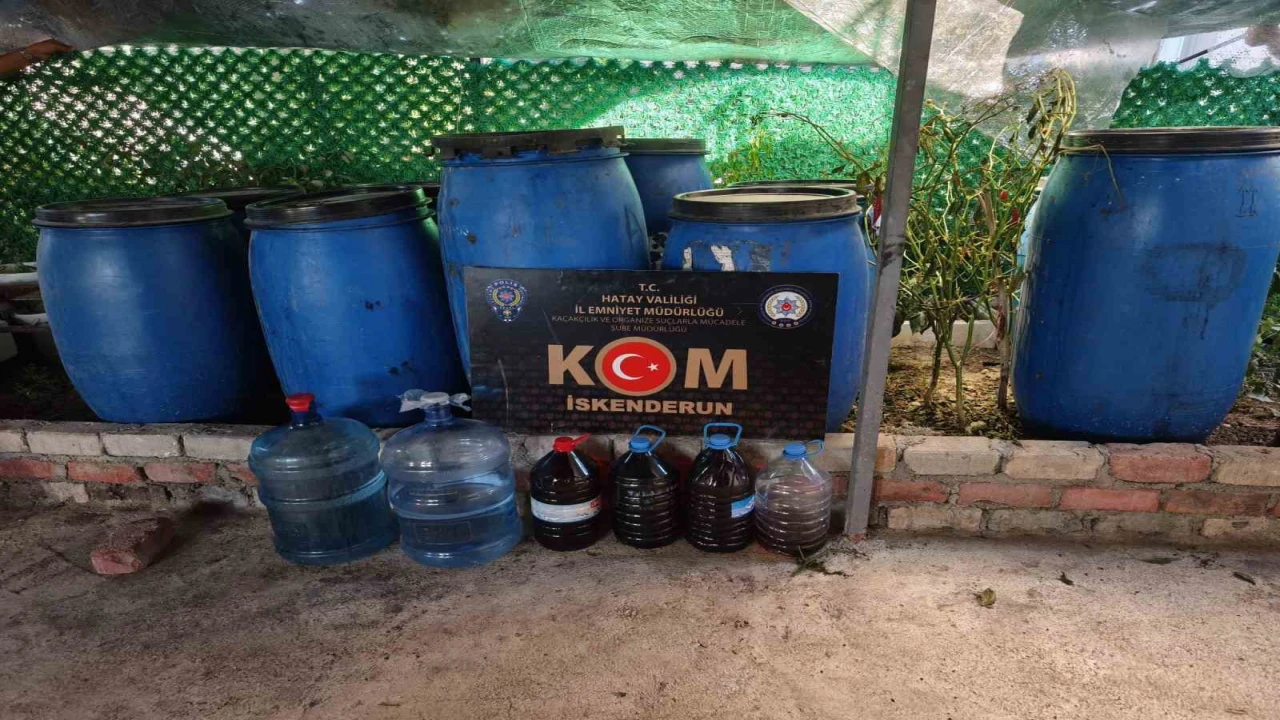 Hatayda bin 250 litre fermente halde sahte içki ele geçirildi