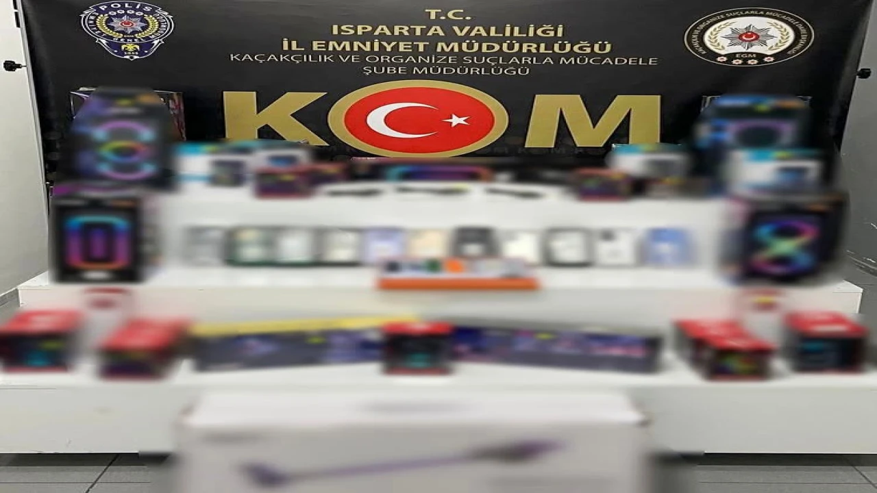 Ispartada kaçakçılık operasyonu: Çok sayıda elektronik eşya ele geçirildi