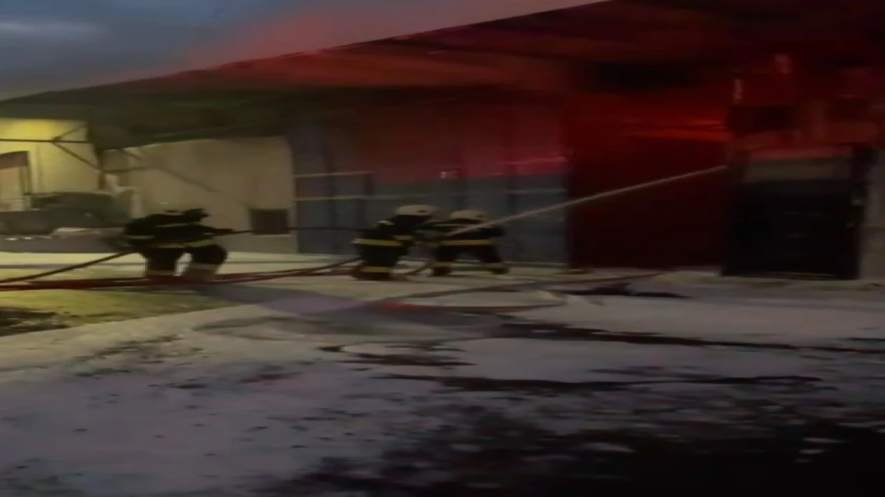 Kahramanmaraşta iş yeri yangını