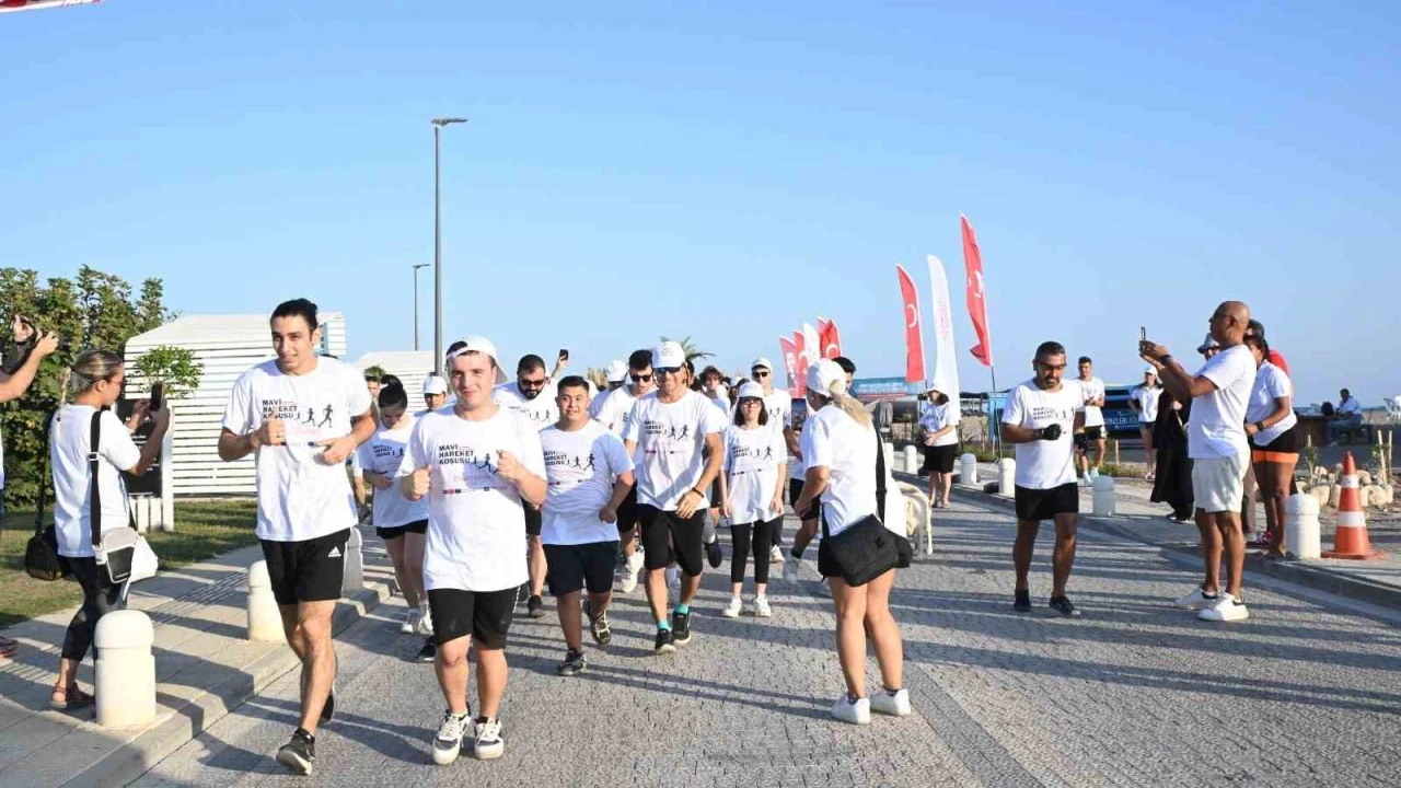 Manavgat kıyılarında Mavi Hareket Koşusu