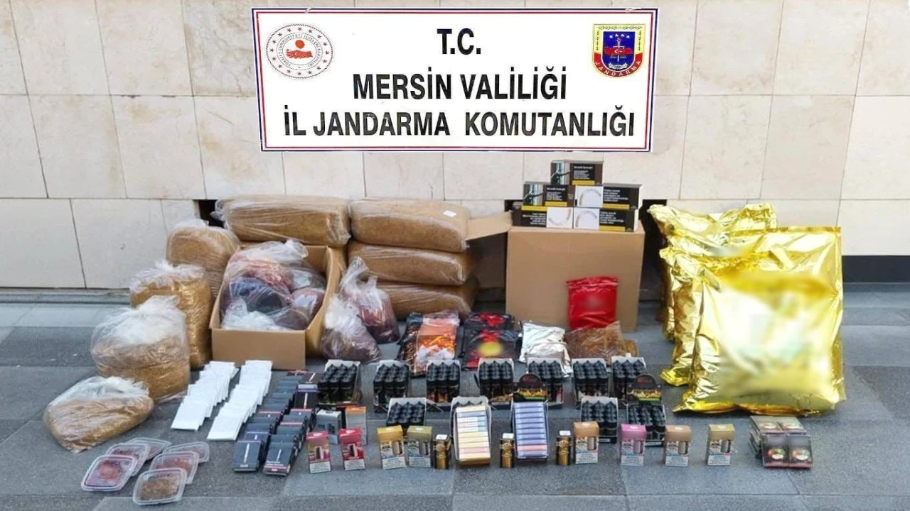 Mersinde kaçak makaron operasyonu