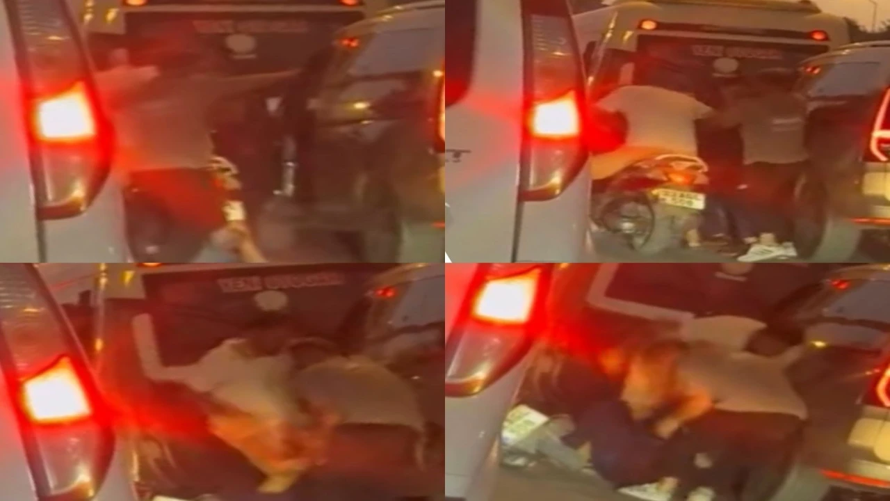 Motosikletli şahıslar, tartıştıkları araç sürücüsünü darbetti: Olay anı kamerada