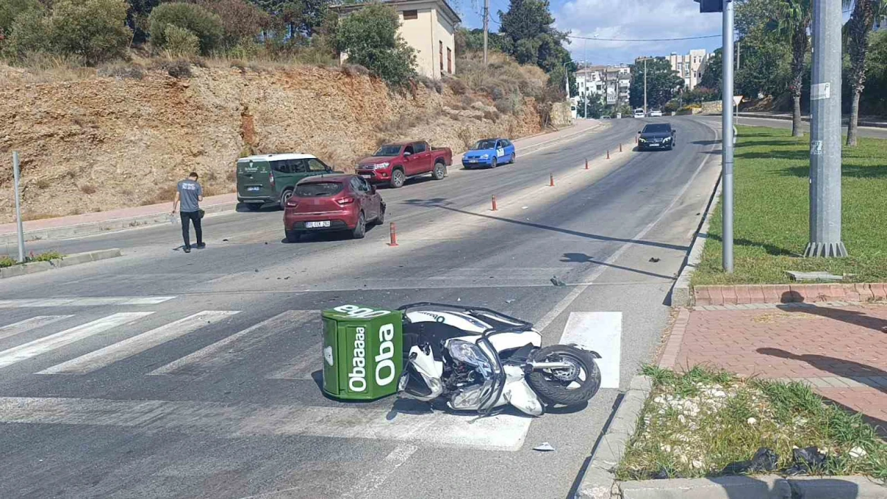 Otomobil ile motosiklet çarpıştı: 1 yaralı