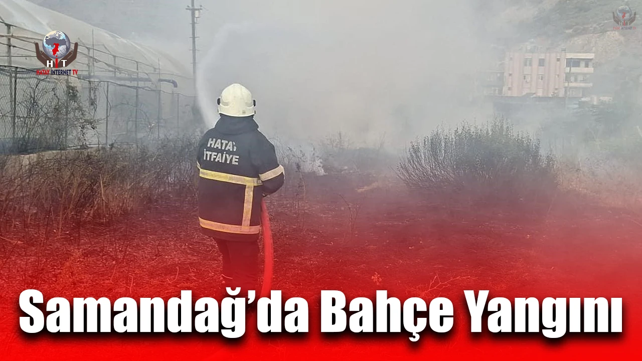 Samandağda bahçe yangını
