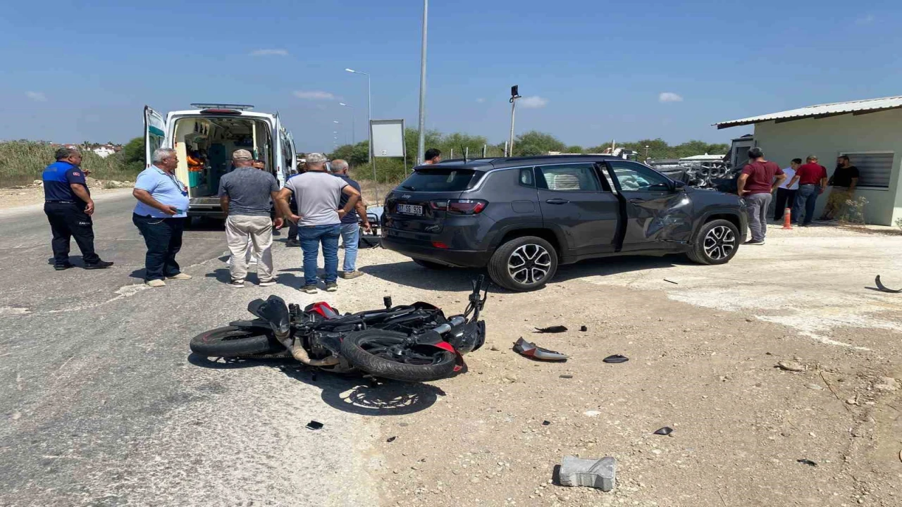 Serikte cip ile motosiklet çarpıştı: 1 yaralı
