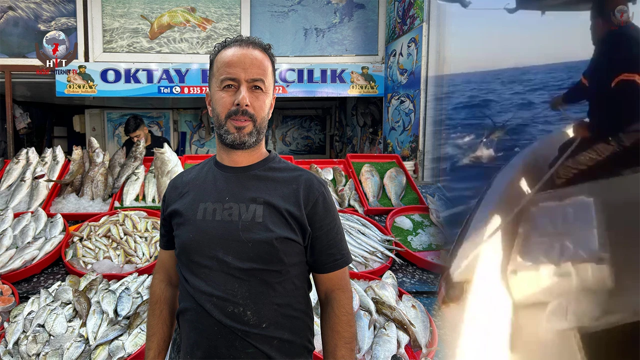 Akdeniz'de teknenin çapa halatına dolanan devasa büyüklükteki köpekbalığı balıkçılara korku dolu anlar yaşattı