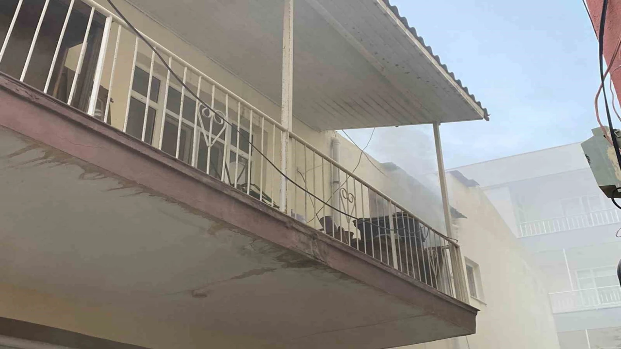 Antalyada yangın çıkan evdeki muhabbet kuşunu itfaiye kurtardı