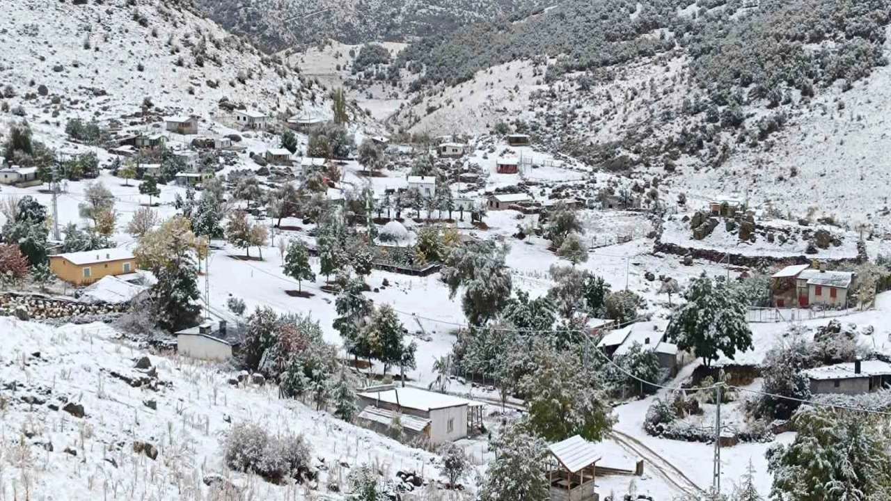 Antalyanın yüksek kesimleri karla kaplandı