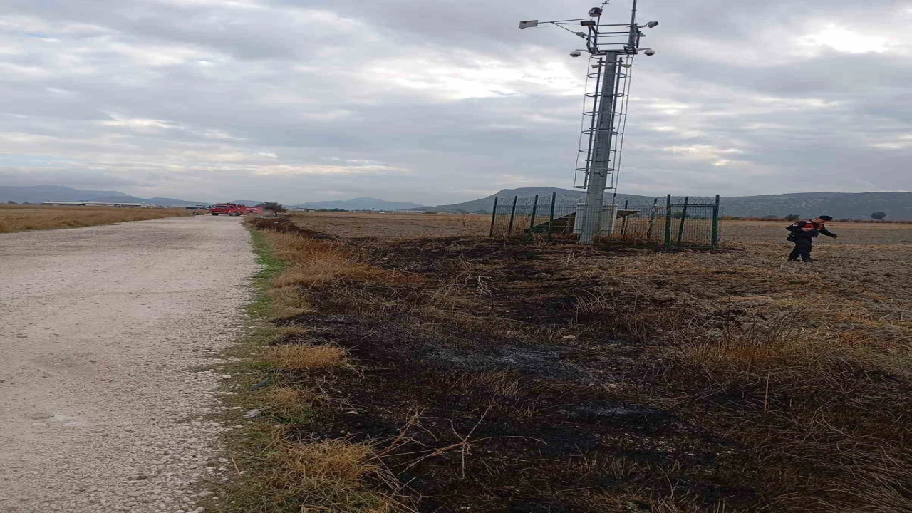 Burdurda arazi yangını