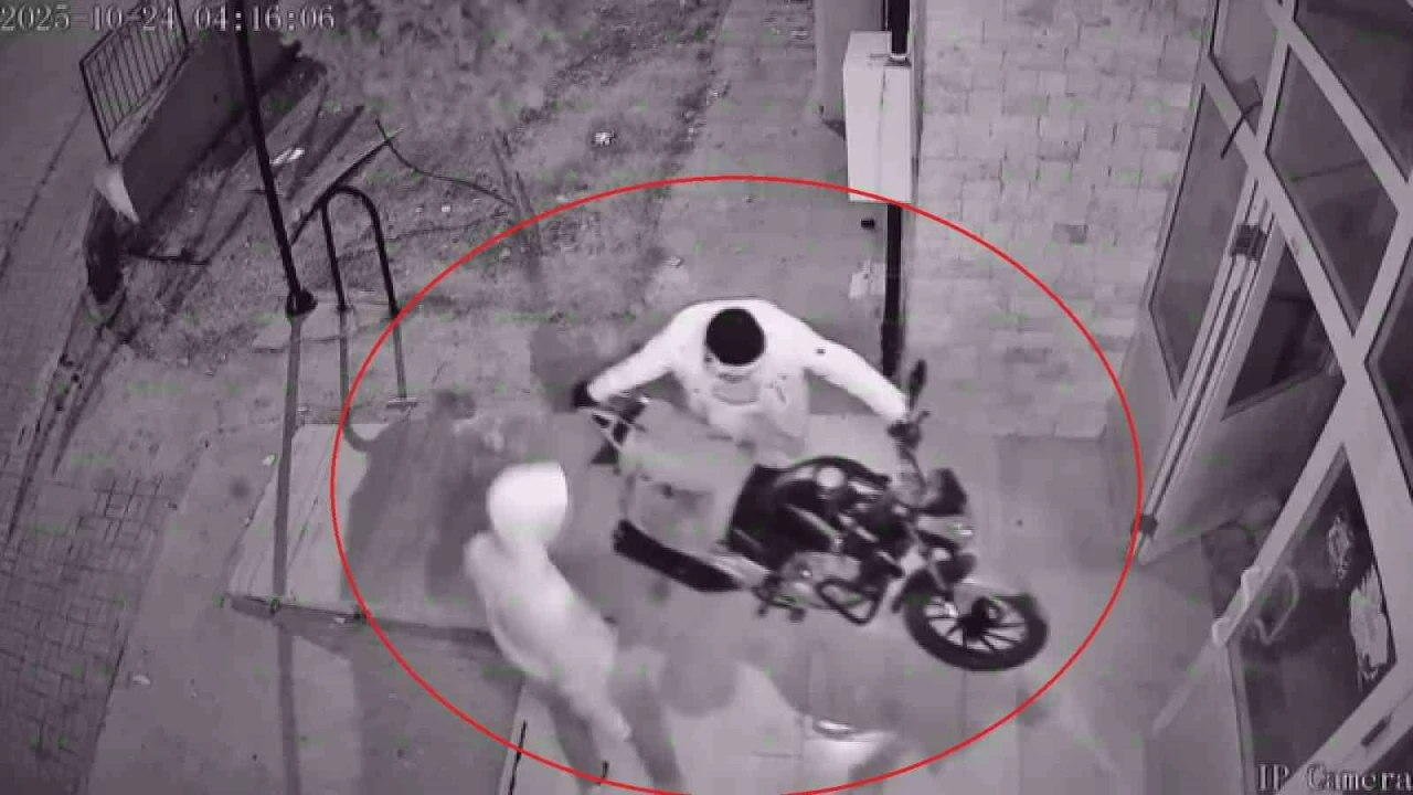 Güvenlik kamerasına yakalanan hırsızlar, çaldıkları motosiklete kendi malları gibi binip gittiler