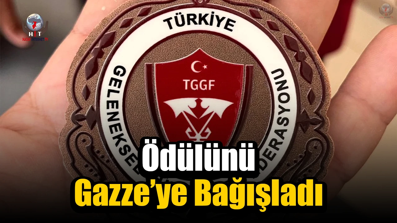 Hataylı öğrenci ödülünü Gazze’ye bağışladı