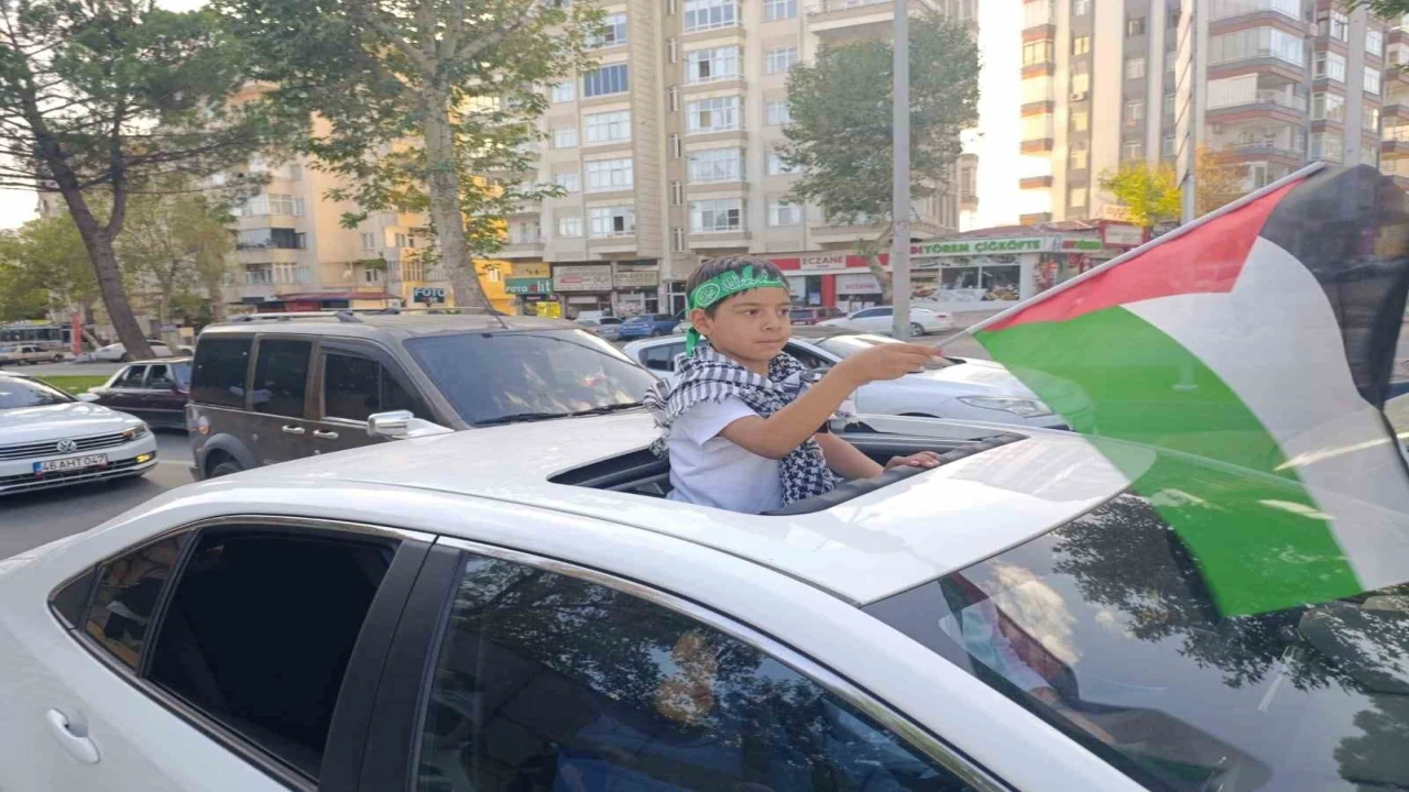 Kahramanmaraşta Filistine destek konvoyu