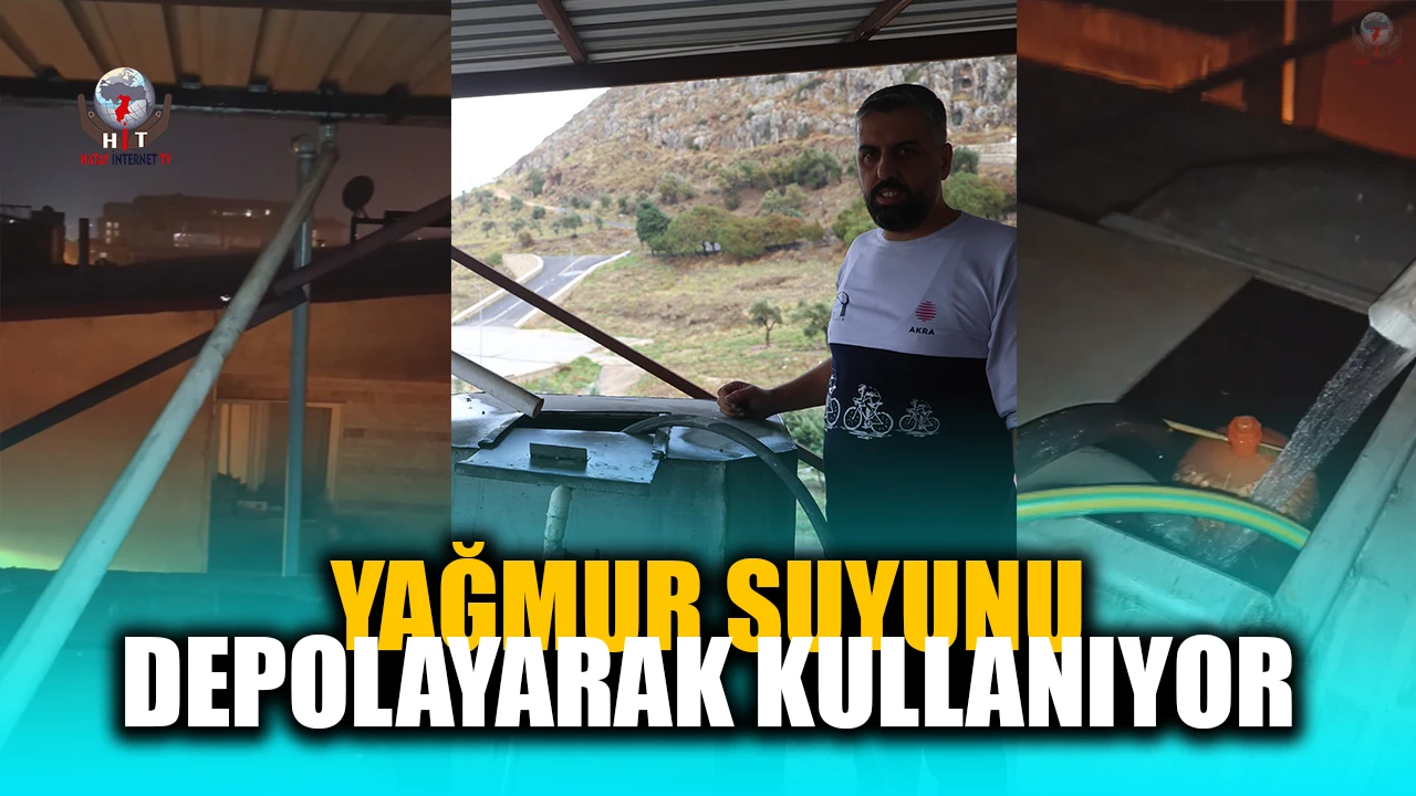 Kurduğu sistemle depoladığı yağmur suyunu evde kullanan vatandaş sosyal medyada ilgi odağı oldu