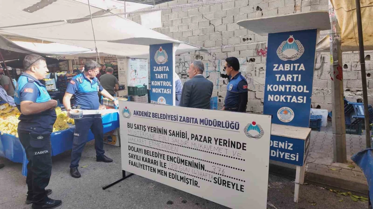 Mersinde müşterisine hakaret eden pazar esnafına 30 gün faaliyetten men cezası