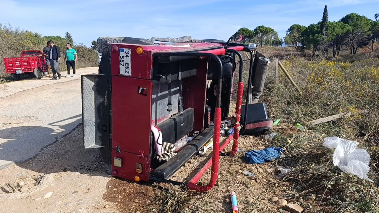 Antalyada safari aracı devrildi: 9 turist yaralandı