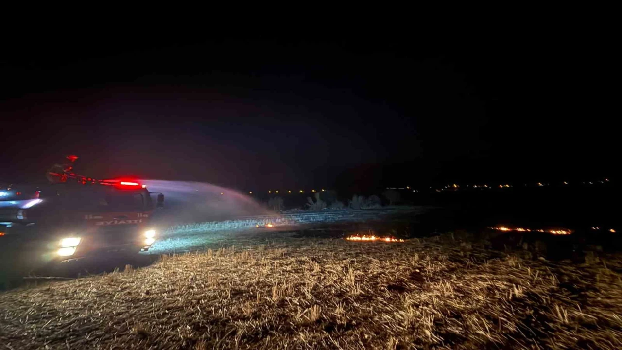 Bucaktaki arazi yangını söndürüldü