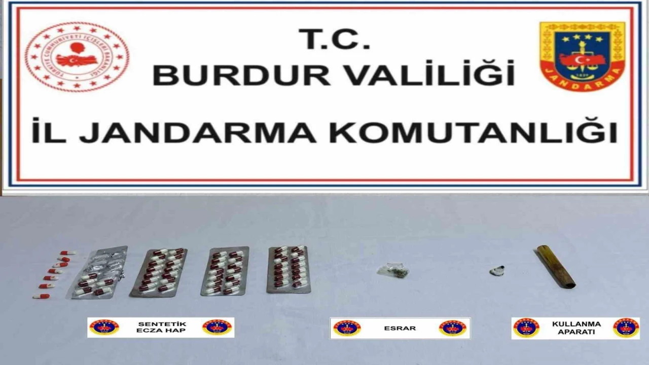 Burdurda jandarmadan uyuşturucu operasyonunda 3 gözaltı