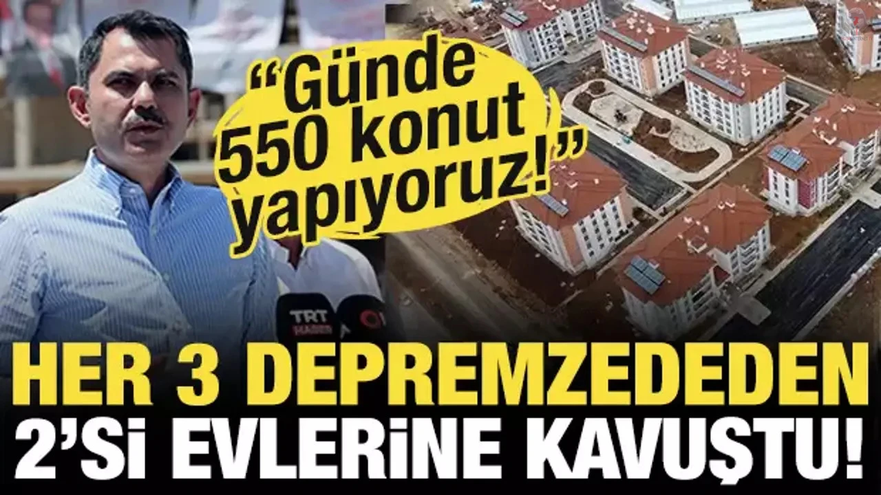 Deprem bölgesinde saatte 23, günde 550 konut inşa ediliyor