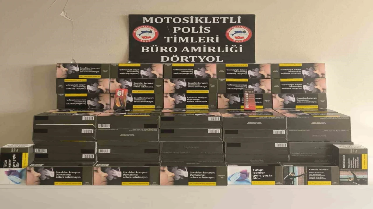 Dörtyolda kaçak makaron operasyonu