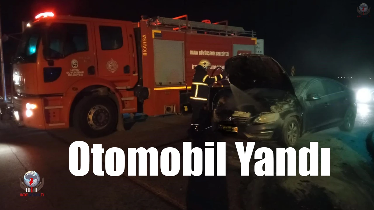 Hassada otomobil yangını