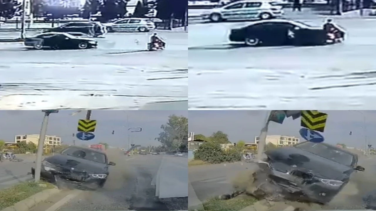 Kaza anları araç ve güvenlik kamerasına yansımıştı: Sürücü araç muayenesine yetişmek için hız yapmış